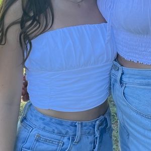 Zara white corset top